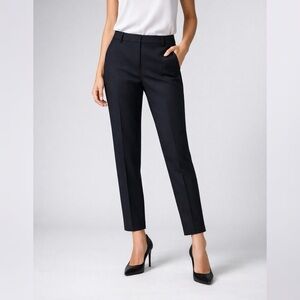 Judith & Charles Wool Tailored Trousers Size 4 Black Slim Ankle Pants